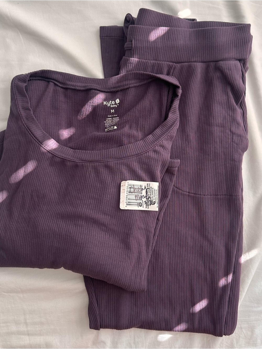 Kyte BABY Deep Plum Ribbed Pajama Set